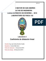 Coeficiente de Dilatacion Lineal