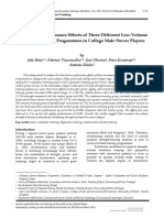 Short-Term Performance Effects of Three Different Low-Volume Strength-Training Programmes in College Male Soccer Players