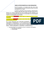 Discontinuidades Estratigráficas Discordantes y Tipos de Discontinuidades