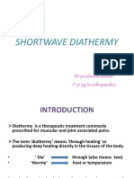 Shortwave Diathermy: DR - Prashanth Kumar 1 Yr PG in Orthopaedics