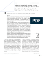 Unsaturated Fat Intakes and Mental Health Outcomes in Young Women From The Australian Longitudinal Study On Womens Heath PDF