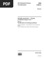 International Standard: Metallic Materials - Charpy Pendulum Impact Test - Verification of Testing Machines