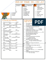 Grammar Practice Preposition of Time