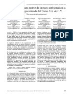 Elaboración de Una Matriz de Impacto Ambiental en La Fundidora Especializada Del Nazas S.A. de C.V