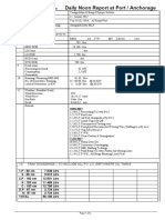 Daily Noon Report at Port / Anchorage: Alphard Maritime Pte LTD