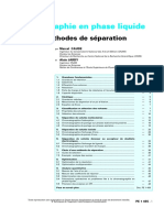 Chromatographie en Phase Liquide - Theorie Et Methodes de Separation