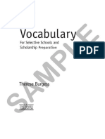 Vocabulary Vocabulary: Sample