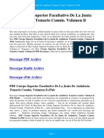 Cuerpo Superior Facultativo de La Junta de Andalucia Temario Comun Volumen II PDF