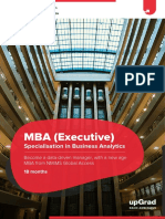 MBA (Executive) : Specialisation in Business Analytics