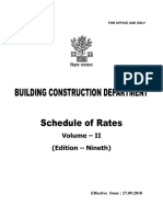 Building Schedule of Rates Volume - II