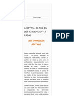 Adityas 8211 El Sol en Los 12 Signos y 12 Casas As PDF