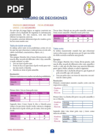 Cuadro de Decisiones 2do Secundaria