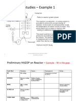 HAZOP Case Studies For Workshop Session