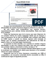 Reseteo de Contador EPSPON TX125