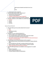 Multiple Choice Questions: Review of Financial Statements