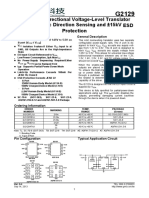 1-2-4-Bit Bidirectional Voltage-Level Translator With Automatic Direction Sensing and 15kV ESD Protection