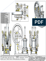 General Arrangement, Isometric Engine Called "Trunch Trojan" (Imperial) View, Bill of Materials 1-Cylinder Double Sided Beam Steam