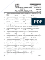 Part-A: CLASS: CC (Advanced) Worksheet-26 M.M.: 69 Time: 60 Min