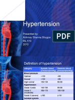 Hypertension: Presented By: Abhinay Sharma Bhugoo ML-510 2010