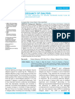 Inadequacy of Dialysis : How To Fight Inadequacy of Dialysis, Increased Blood Flow or Increased Diasylate Flow?