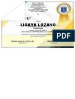 Certif Icate: Ligaya Lozano