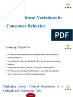 Cross-Cultural Variations in Consumer Behavior