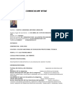 Curriculum Vitae Antonio Anselmo Cortes Cardenas