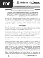 Decreto No. 0518 de 2020 de La Alcaldía de Barranquilla