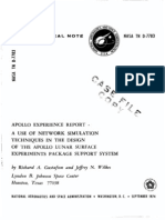 Apollo Experience Report A Use of Network Simulation Techniques in The Design of The Apollo Lunar Surface Experiments Package Support System