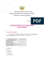 Lista de Cotejo y Escala de Estimación