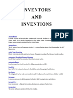 Inventors and Their Inventions