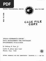 Apollo Experience Report Data Management For Post Flight Engineering Evaluation