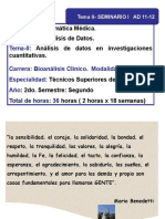 Tema II. Seminario III. Estadistica Descriptiva - Inferencial .PPSX