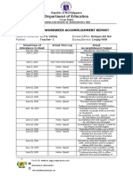 Department of Education: Individual Workweek Accomplishment Report