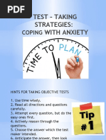 Test - Taking Strategies: With Anxiety: Coping