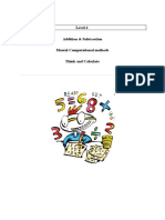 Level-1 Addition & Subtraction Mental Computational Methods Think and Calculate