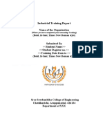 Name of The Organization: Industrial Training Report