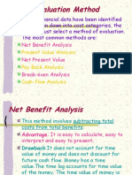 Cost Benefit Analysis