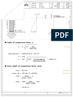 Calculation Sheets: Depth of Compression Block, A