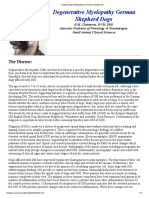 Degenerative Myelopathy of German Shepherds