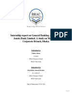 Internship Report On General Banking Activities of Janata Bank Limited: A Study On Mohakhali Corporate Branch, Dhaka