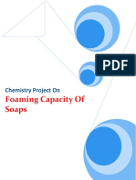 Foaming Capacity of Soaps: Chemistry Project On