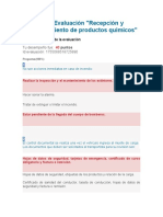 Evaluación Recepción y Almacenamiento de Productos Químicos