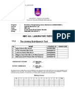 Mec 424 - Laboratory Report The Jominy End-Quench Test