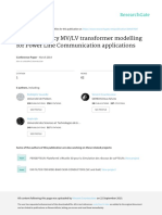 High Frequency MV-LV Transformer Modelling For Power Line Communication Applications