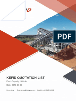 KEFID QUOTATION OF 50tph Crushing Plant