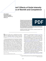 Smile Big or Not Effect of Smile Intensity On Perception of Warmth and Competence