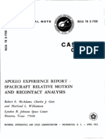 Apollo Experience Report Spacecraft Relative Motion and Recontact Analyses