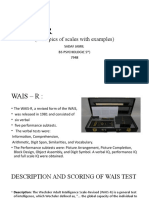 WAIS-R (Subtopics of Scales With Examples) - 1