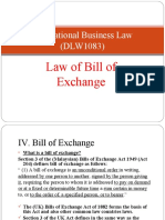 International Business Law (DLW1083) : Law of Bill of Exchange